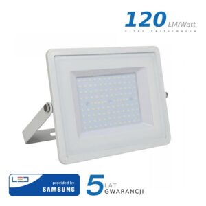 Projektor LED V-TAC 100W SAMSUNG CHIP SLIM Biały 120lm/W VT-106 4000K 12000lm 5 Lat Gwarancji
